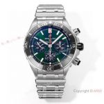 Superclone Breitling Super Chronomat Limited Edition Watch BLS b01 Ceramic Bezel Green Dial
